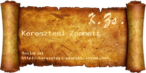 Keresztesi Zsanett névjegykártya